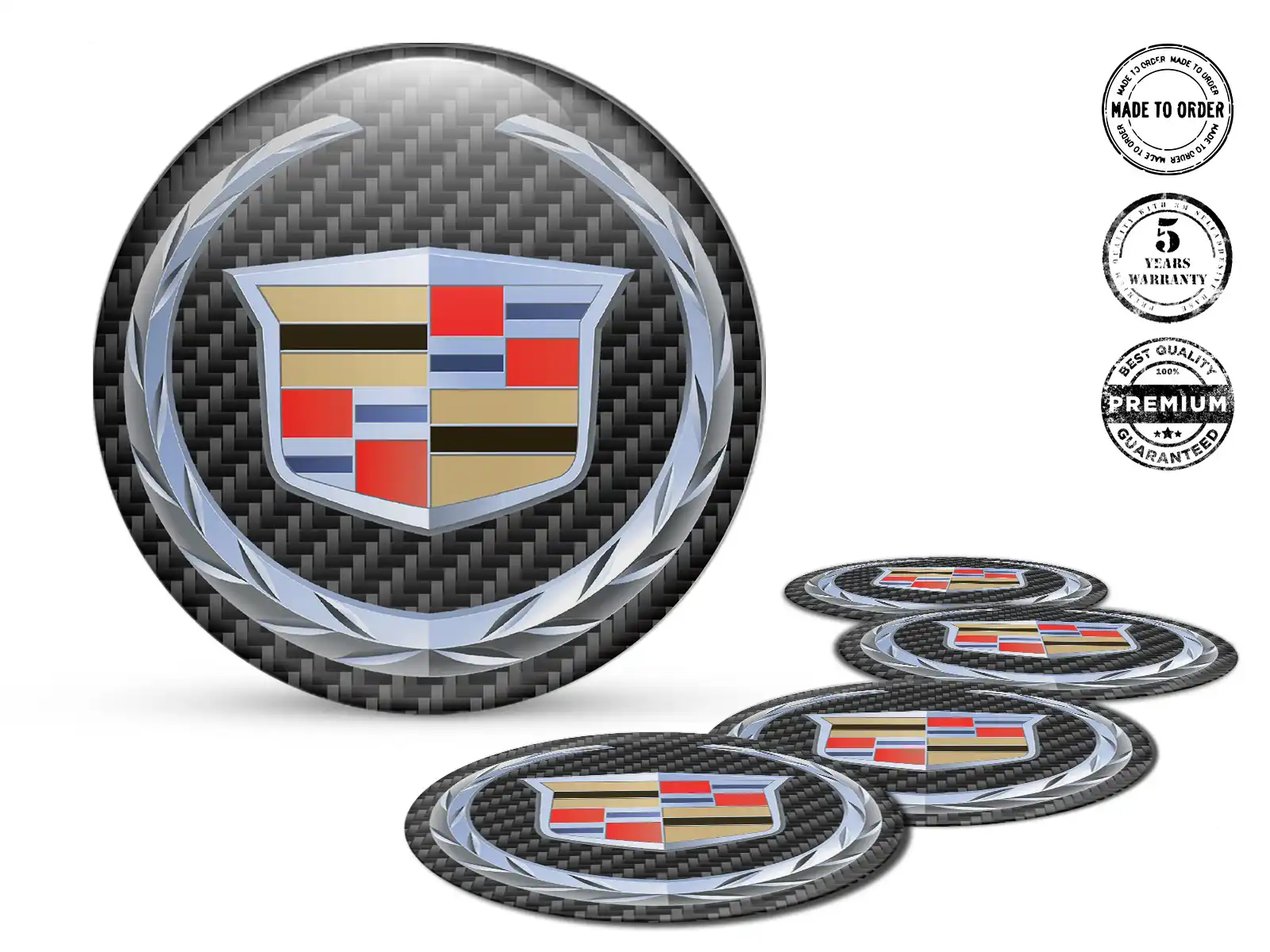 Cadillac Gewölbte Emblem Design Harz-Radlogos